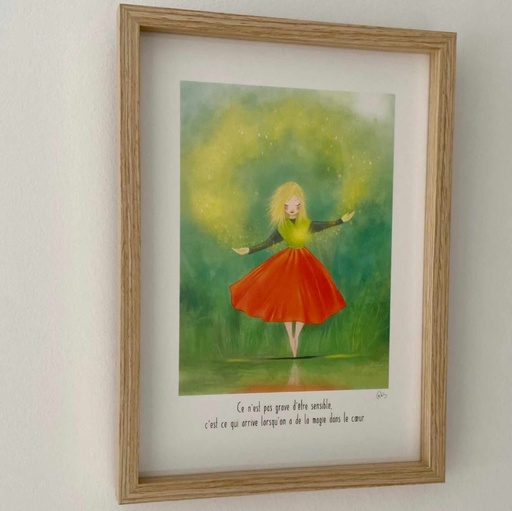 Mam'zelle Maxime - Illustration encadrée "Magie dans le cœur"
