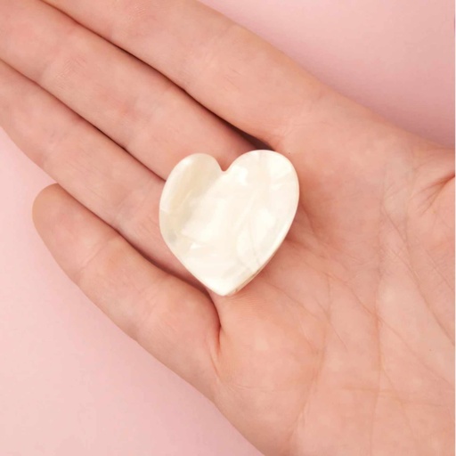 Coucou Suzette - Mini pince cœur blanc