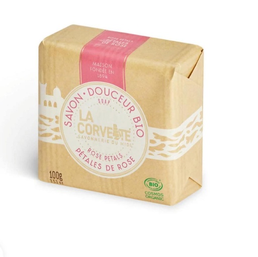 La corvette - savon douceur bio pétales de rose