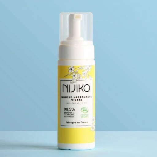 Nijiko - Mousse nettoyante visage bio au miel et calendula