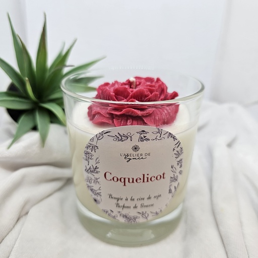Bougie artisanale Coquelicot