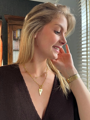 Collier Cœur & Œil bleu - Habaha Paris