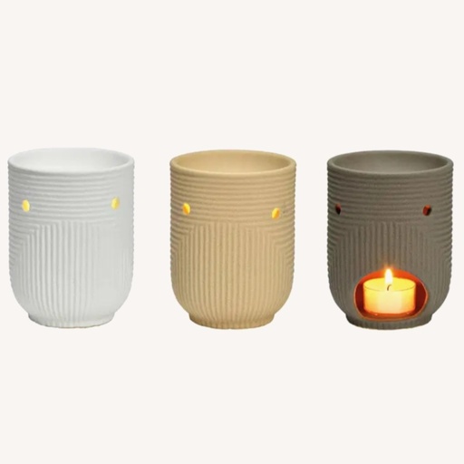 Brûle parfum en porcelaine gris