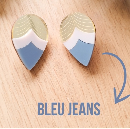 Babelutte - Boucles d'oreilles - goutte bleue