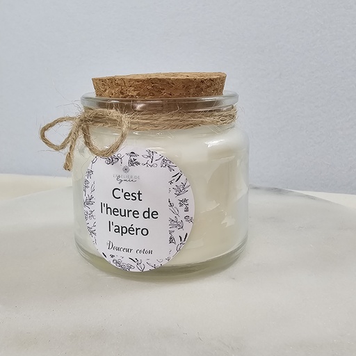 Bougie Artisanale -  Merci pour l'Apéro