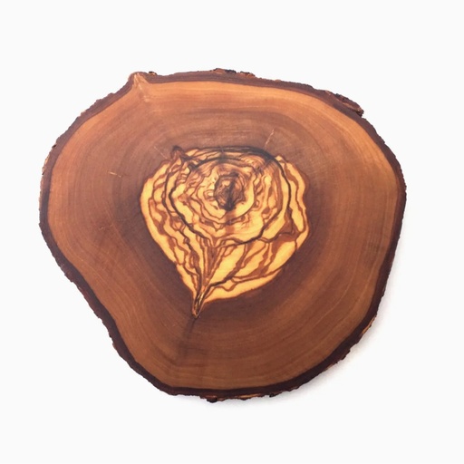 Mini plateau en bois d’olivier – 13 cm
