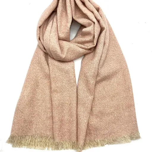 Lineta - Echarpe uni avec lurex - Rose