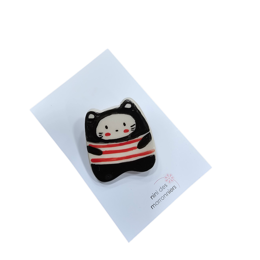 Broche céramique « Chat marin » – Nini des Marronniers