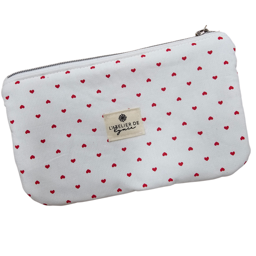 Trousse plate coeur rouge