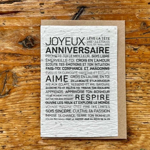 Lulu - Carte "Anniversaire " ensemencée