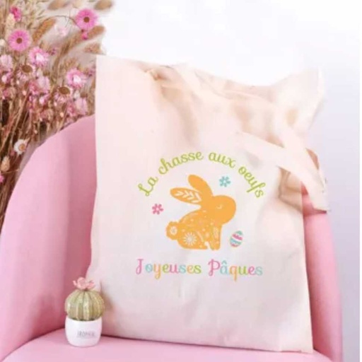 Ourson câlin - Grand tote bag La chasse aux œufs