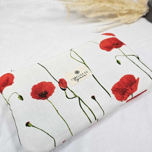 Lynie - Trousse plate coquelicots
